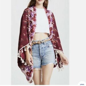 Free People Bali Wrapped in Blooms Floral Kimono